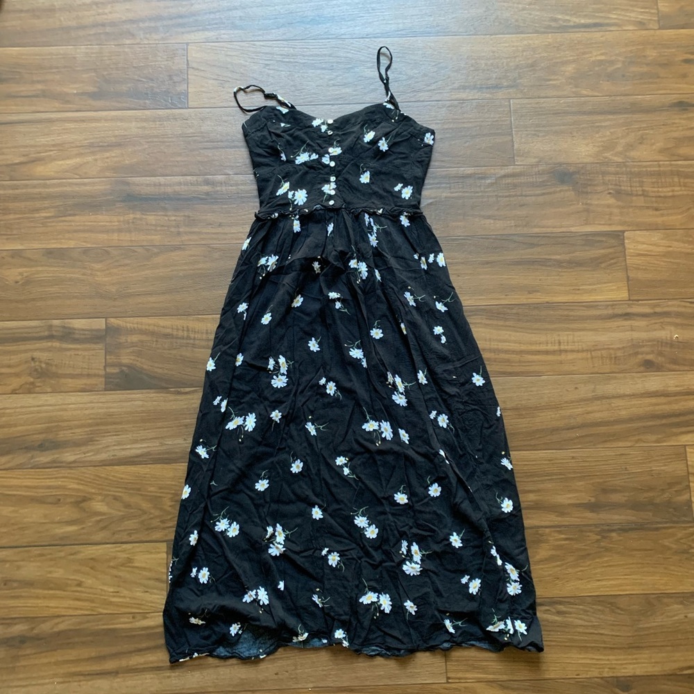 Zara Daisy Black Maxi Dress
